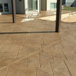 decorative concrete pool deck - Ankeny, IA - Stamped concrete pool deck