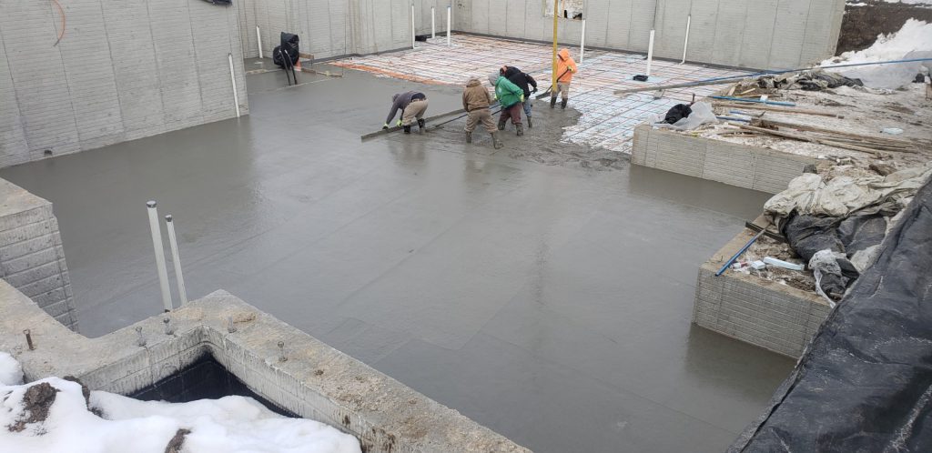 Basement Heat Tubes, Non-Transitional Concrete Pour - West Des Moines, IA