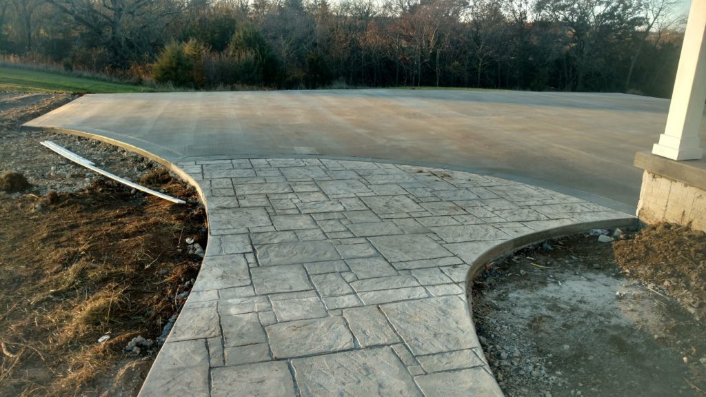 Decorative stamped and regular concrete, Waukee IA
