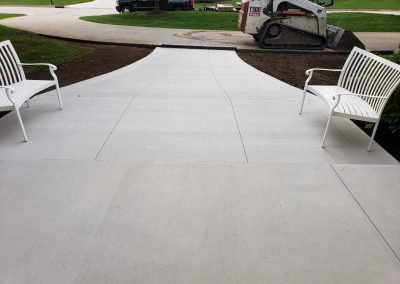 Custom designed concrete service walk - West Des Moines, IA