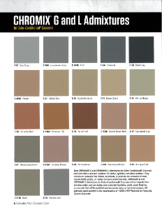 Colored concrete color chart